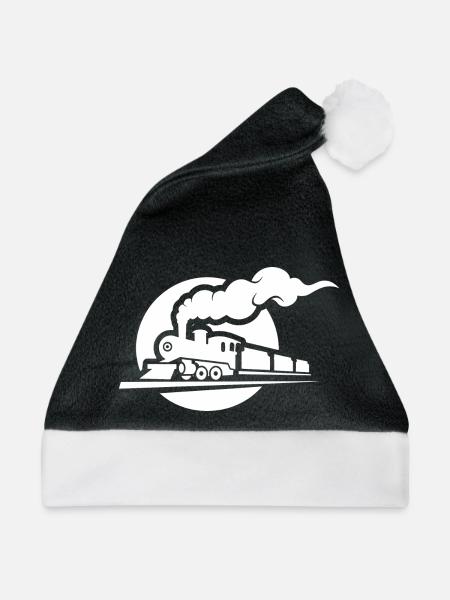 Eisenbahn Skizze - Weihnachtsmütze - Schwarz/Weiß