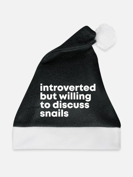 Schnecke Schnecke Schnecke - Weihnachtsmütze - Schwarz/Weiß - Vorne
