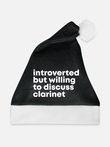 Klarinette Klarinette Klarinette - Weihnachtsmütze - Schwarz/Weiß - Vorne