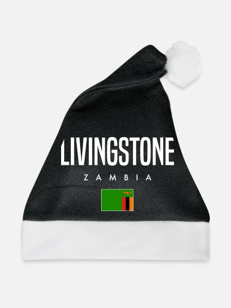 Livingstone Sambia - Weihnachtsmütze - Schwarz/Weiß - Vorne