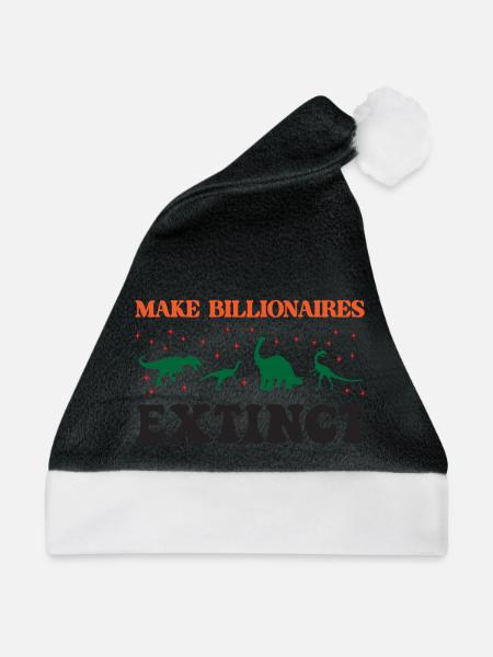Milliardäre aussterben lassen - Weihnachtsmütze - Schwarz/Weiß