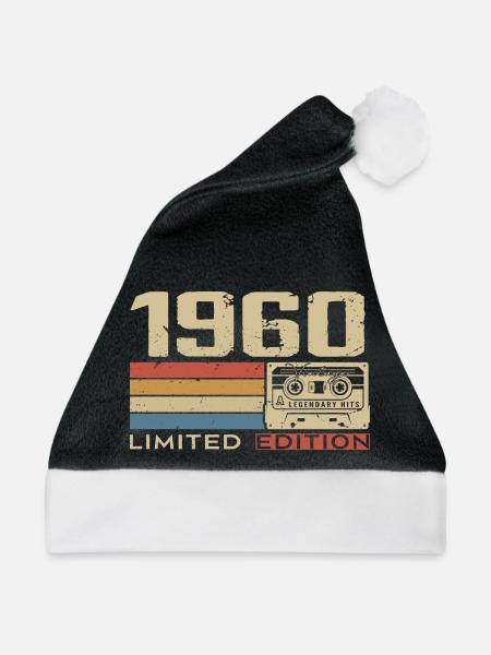 Legenden 1960 Jahrgang 1960 Jubiläum Jahrgang 1960 - Weihnachtsmütze - Schwarz/Weiß
