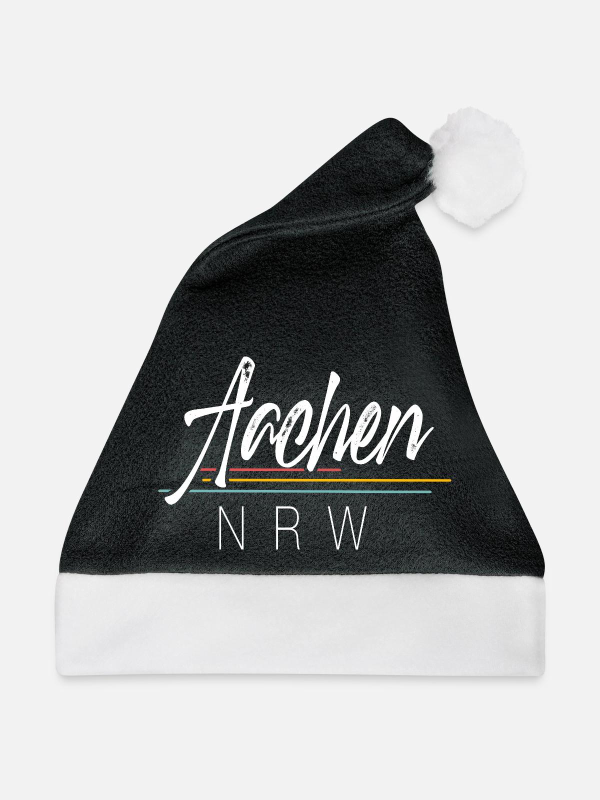 Aachen - Weihnachtsmütze - Schwarz/Weiß - Vorne