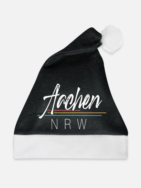 Aachen - Weihnachtsmütze - Schwarz/Weiß - Vorne