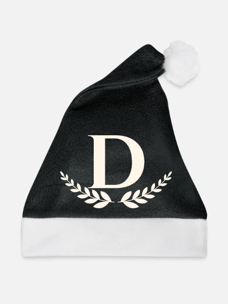 D - Weihnachtsmütze - Schwarz/Weiß - Vorne
