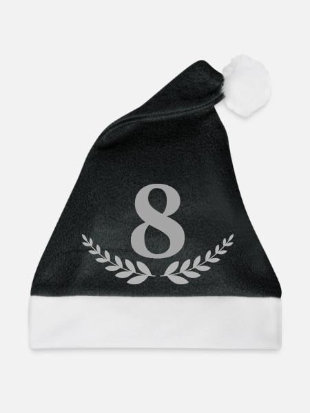 8 - Weihnachtsmütze - Schwarz/Weiß