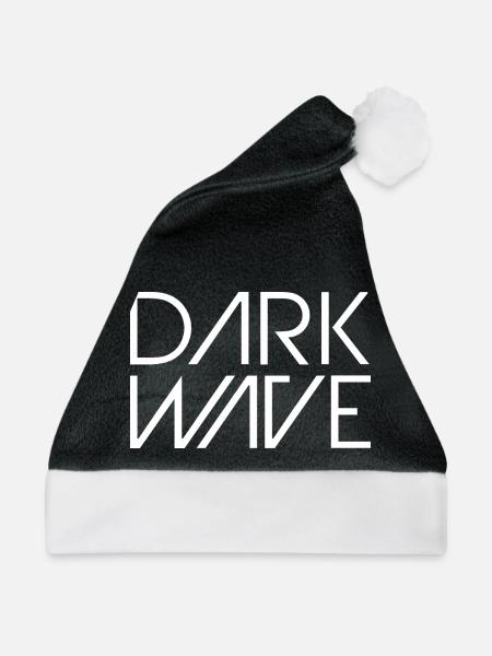 Dark Wave T-Shirt - Weihnachtsmütze - Schwarz/Weiß - Vorne