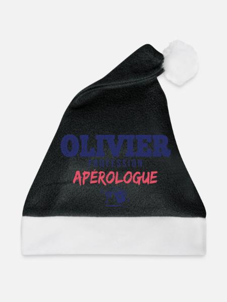 Olivier Aperologue – Humor Apéro - Weihnachtsmütze - Schwarz/Weiß