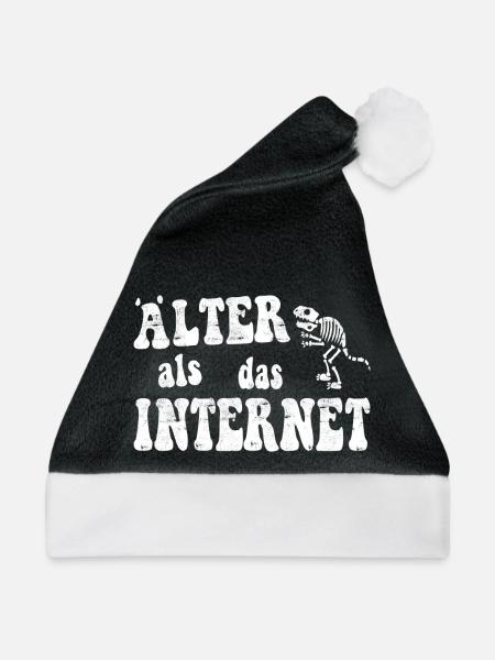 Älter als das Internet - Dino - Weihnachtsmütze - Schwarz/Weiß