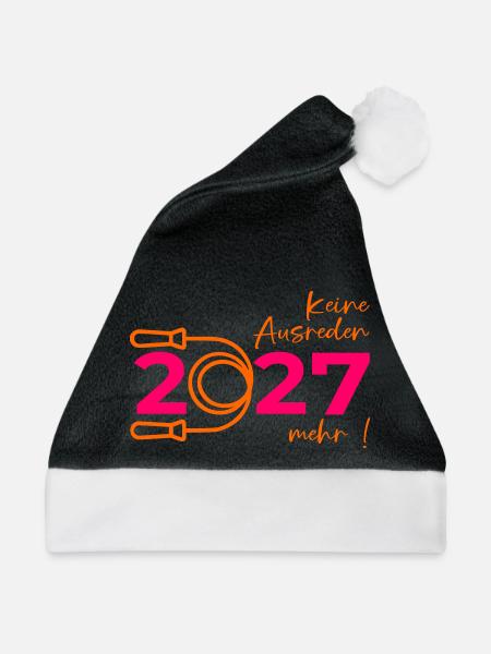 Keine Ausreden mehr 2027 - Weihnachtsmütze - Schwarz/Weiß