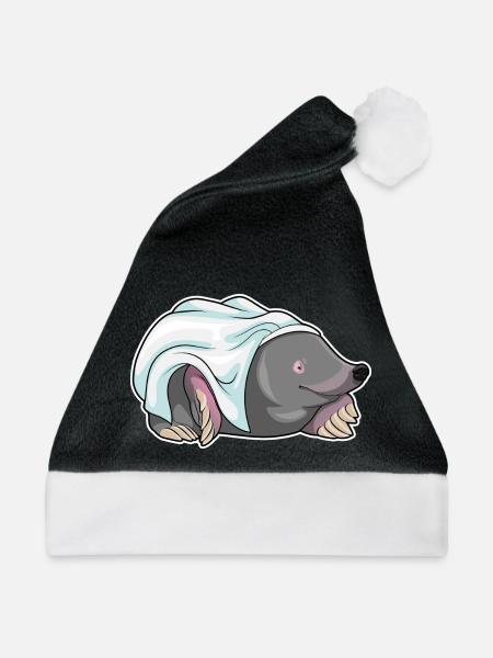 Maulwurf Braut Schleier Hochzeit - Weihnachtsmütze - Schwarz/Weiß - Vorne