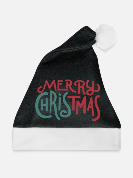Frohe Weihnachten - Weihnachtsmütze - Schwarz/Weiß