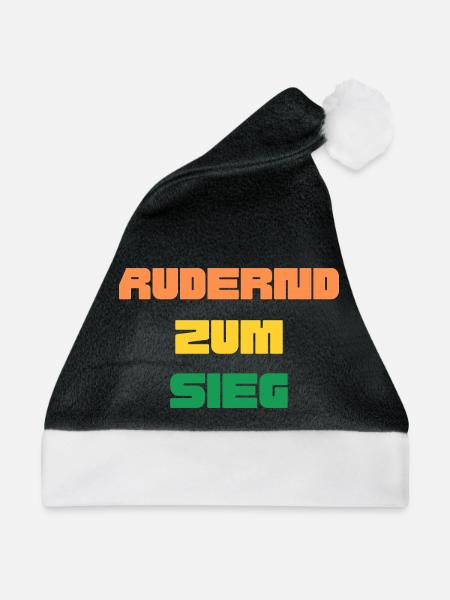 Rudernd zum Sieg - Weihnachtsmütze - Schwarz/Weiß