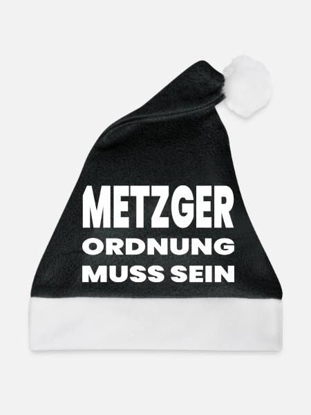 Metzger - Weihnachtsmütze - Schwarz/Weiß