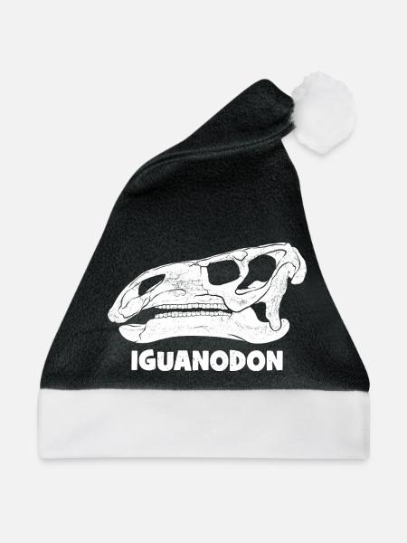 Iguanodon Fossil - Weihnachtsmütze - Schwarz/Weiß