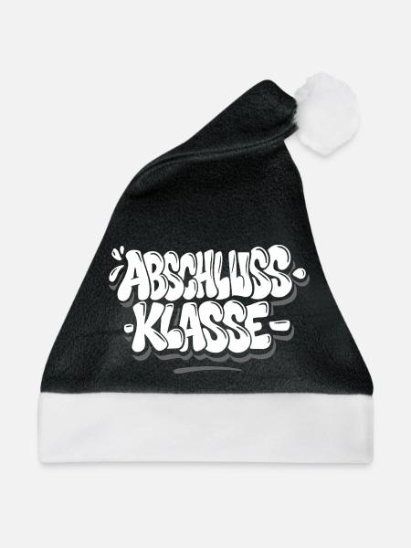 Abschlussklasse Graffiti - Weihnachtsmütze - Schwarz/Weiß - Vorne
