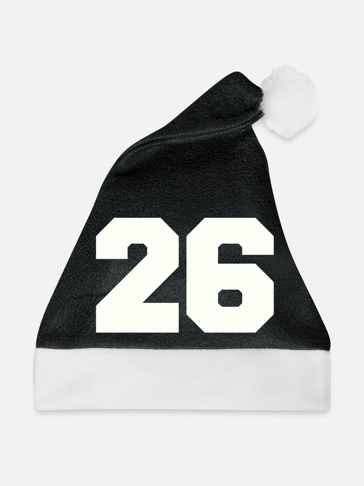 26 - Weihnachtsmütze - Schwarz/Weiß - Vorne