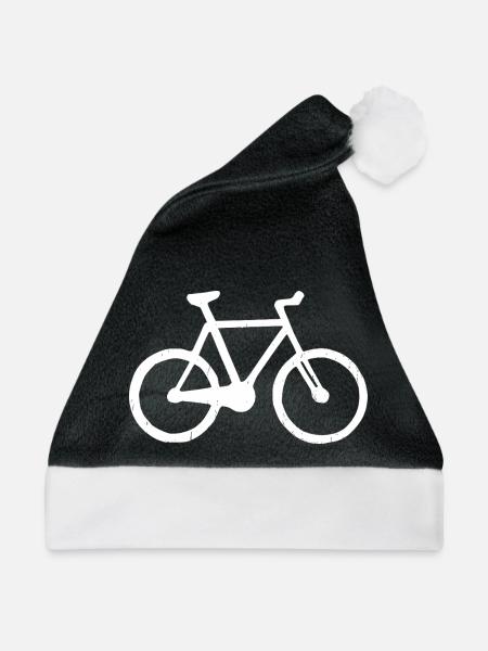 Fahrrad Rad - Weihnachtsmütze - Schwarz/Weiß - Vorne