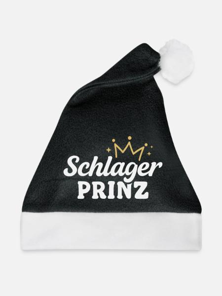 Schlager Prinz Schlagerparty - Weihnachtsmütze - Schwarz/Weiß