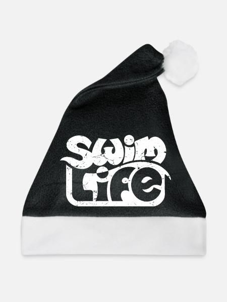 swim life - Weihnachtsmütze - Schwarz/Weiß - Vorne