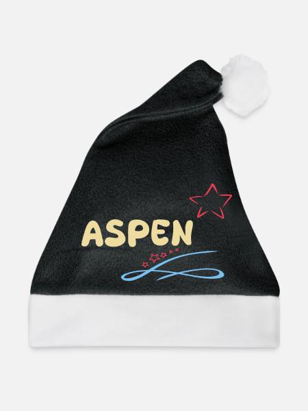 Geschenk für Aspen - Weihnachtsmütze - Schwarz/Weiß