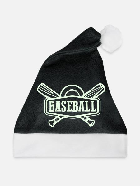 Baseball Emblem mit Schlägern - Weihnachtsmütze - Schwarz/Weiß