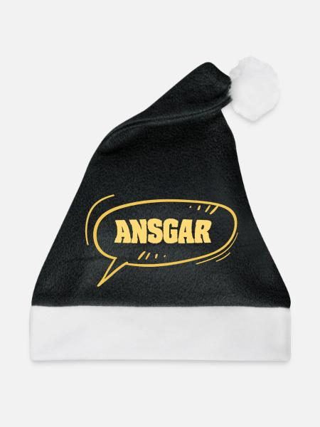 Comic Ansgar - Weihnachtsmütze - Schwarz/Weiß