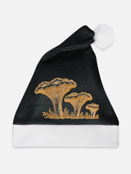 Pfifferlingsfamilie - Weihnachtsmütze - Schwarz/Weiß