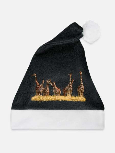 Giraffen - Weihnachtsmütze - Schwarz/Weiß