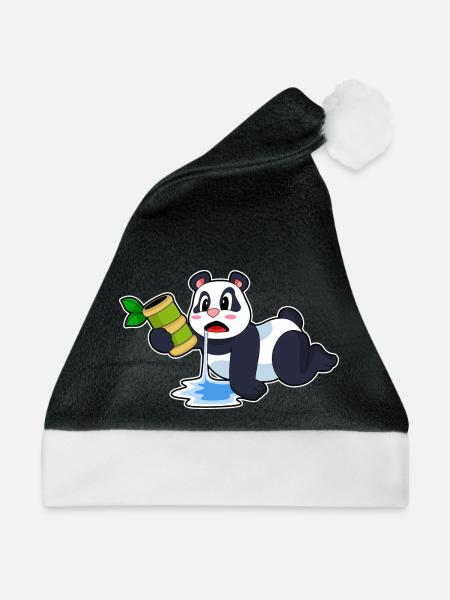 Panda Bambus  - Weihnachtsmütze - Schwarz/Weiß