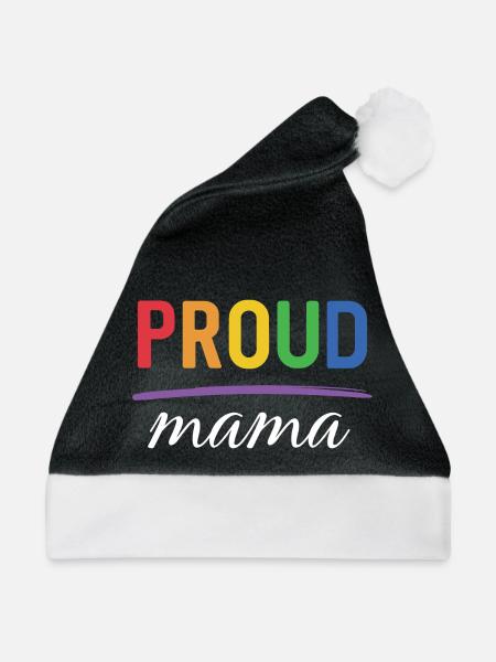 LGBT Proud Mama - Pride-Monat - Weihnachtsmütze - Schwarz/Weiß