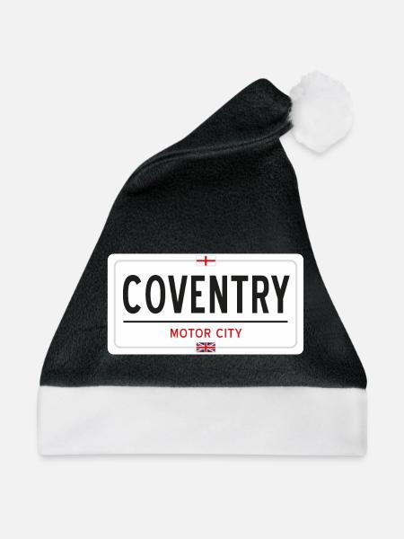 Ortsschild von Coventry - Weihnachtsmütze - Schwarz/Weiß - Vorne
