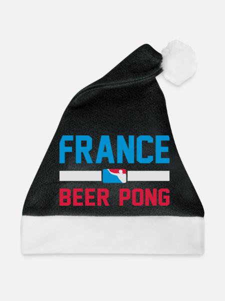 Beer Pong France - Weihnachtsmütze - Schwarz/Weiß