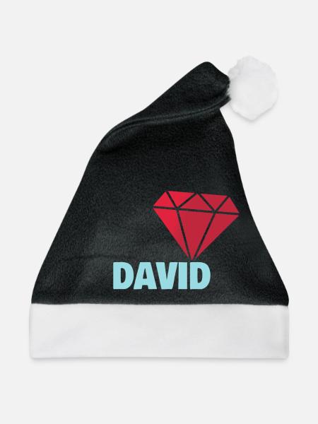 David - Weihnachtsmütze - Schwarz/Weiß