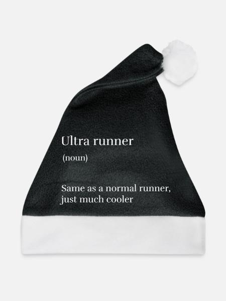Ultra Runner Wie ein normaler Runner Nur viel gurren - Weihnachtsmütze - Schwarz/Weiß - Vorne