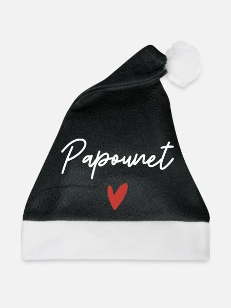 Papa Herz Geschenkidee - Weihnachtsmütze - Schwarz/Weiß