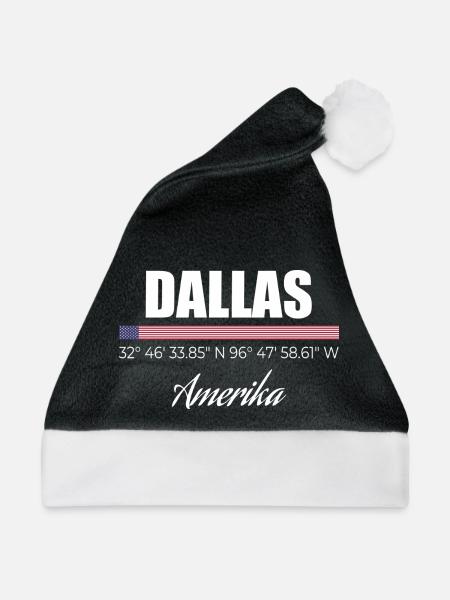 Dallas - Weihnachtsmütze - Schwarz/Weiß