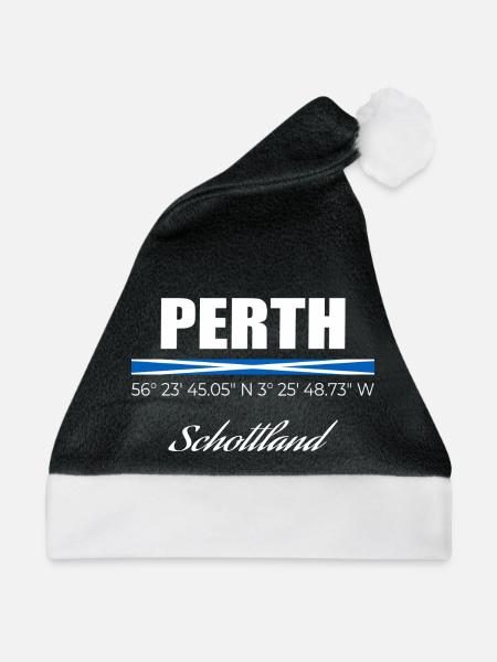 Perth - Weihnachtsmütze - Schwarz/Weiß - Vorne