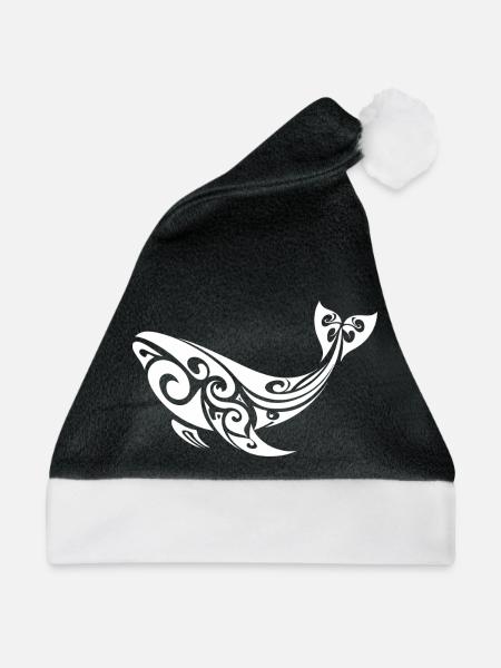 Wal - Weihnachtsmütze - Schwarz/Weiß