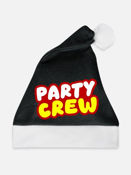 Party Crew Bunt - Weihnachtsmütze - Schwarz/Weiß