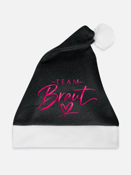 Team Brust Herzschrift - Weihnachtsmütze - Schwarz/Weiß