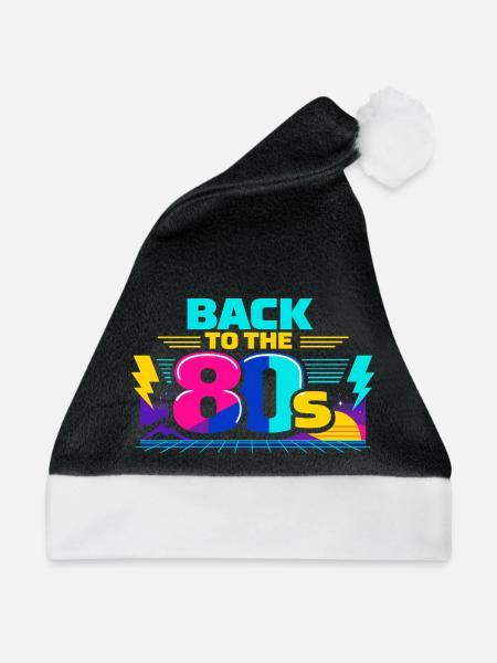 Zurück in die 80er Neon - Weihnachtsmütze - Schwarz/Weiß