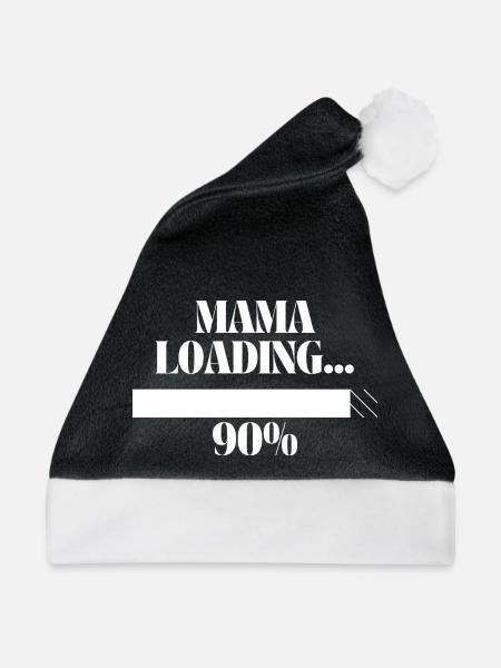 Mama Loading - Weihnachtsmütze - Schwarz/Weiß