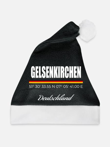 Gelsenkirchen - Weihnachtsmütze - Schwarz/Weiß