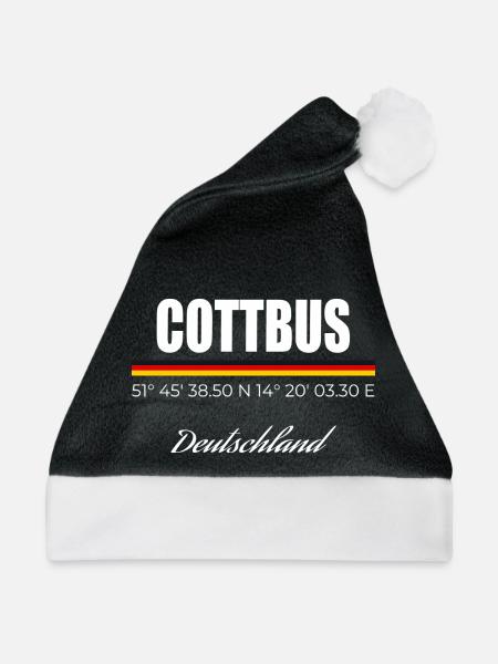 Cottbus - Weihnachtsmütze - Schwarz/Weiß
