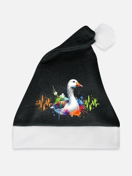 Gans Herzlinie - Weihnachtsmütze - Schwarz/Weiß