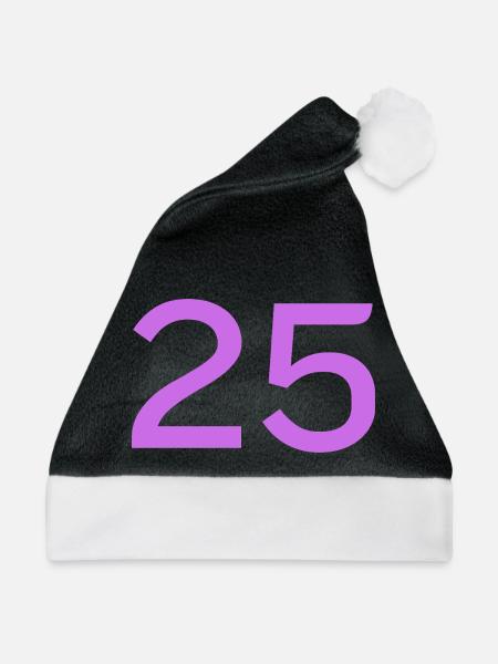 25 - Weihnachtsmütze - Schwarz/Weiß
