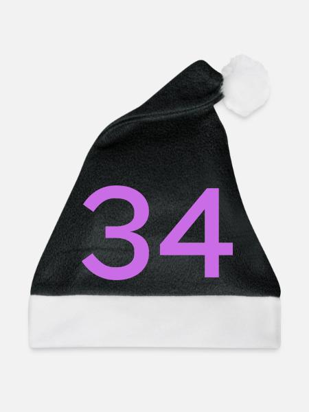 34 - Weihnachtsmütze - Schwarz/Weiß