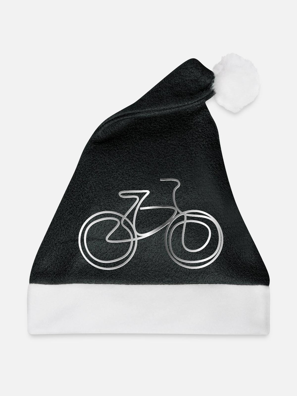Fahrrad - Weihnachtsmütze - Schwarz/Weiß - Vorne