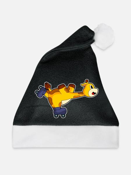 Giraffe Inline skating Inline skates - Weihnachtsmütze - Schwarz/Weiß